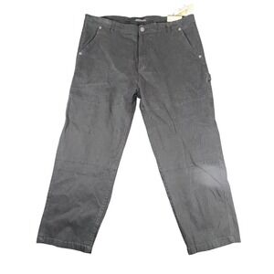 Burnside Pants Mens XL Black Carpenter Utility Workwear Casual Style Jeans